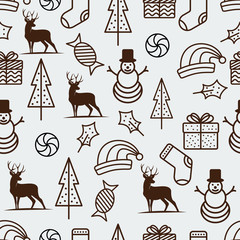 christmas theme seamless pattern backround vector illustration