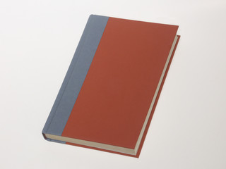 New Two-Toned Blank Cover Book Isolated Against a White Background