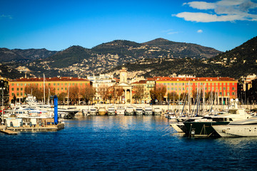 Fototapeta premium Nice, France: Harbor