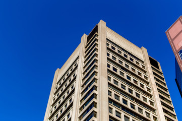Fototapeta premium Modern condo buildings with huge windows in Montreal downtown, Canada. 