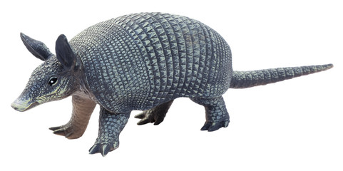 Toy armadillo. Isolated.
