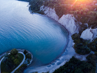 Scarborough bluffs Sunset Aerial