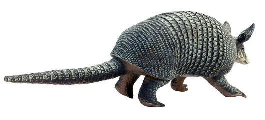 Toy armadillo. Isolated.