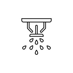 fire sprinkler icon. Element of drip watering icon for mobile concept and web apps. Thin line fire sprinkler icon can be used for web and mobile - obrazy, fototapety, plakaty