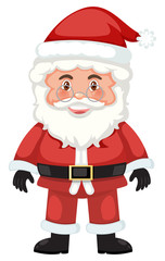 Cute santa white background