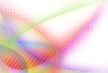 Halftone and stripes curved lines pattern abstract geometric colorful background