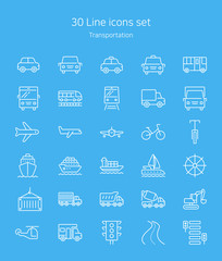 Transportation icons set.