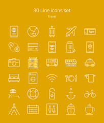 Travel icons set.