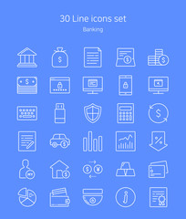 Banking icons set.