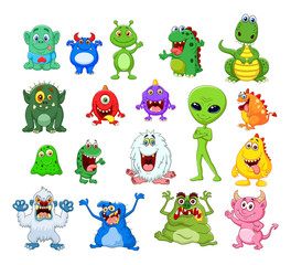 Cartoon monster collection set © tigatelu