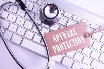 Healthcare and medicine or computer antivirus protection and repair maintenance service concept