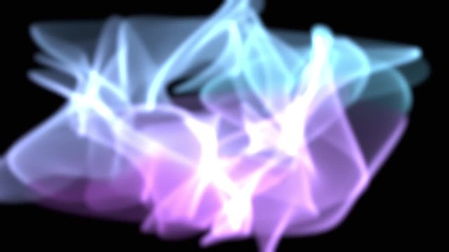 Abstract Digital Aurora Effect Computer Graphic rendered on Black background