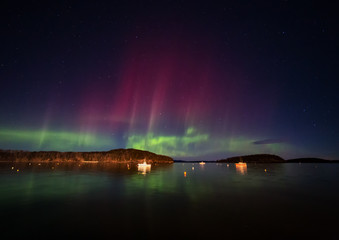 Northern Lights at Bar Harbor in Maine