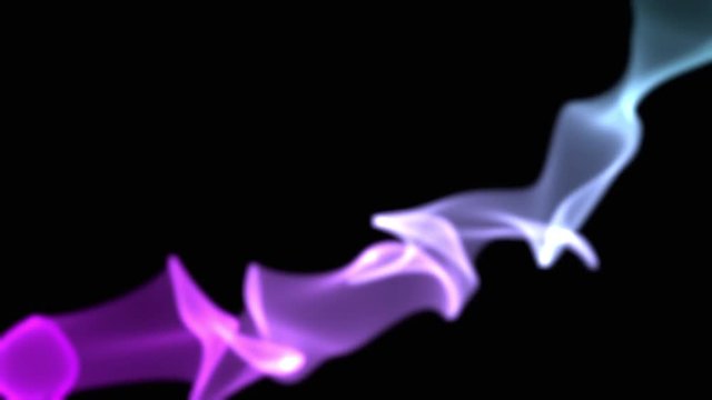 Aurora Computer Graphic rendered on Black background, Purple Blue aurora