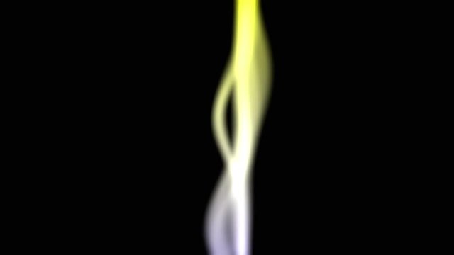 Yellow Smoke effect graphic rendered on abstract black background
