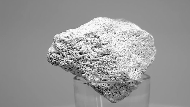 Volcanic lava rock, isolated