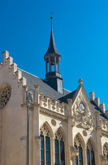 Architectural details of Town Hall in Efrurt, main city of Thuringia in Germany