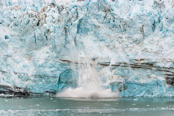 Fototapeta na wymiar Margerie Glacier Ice collapse Alaska