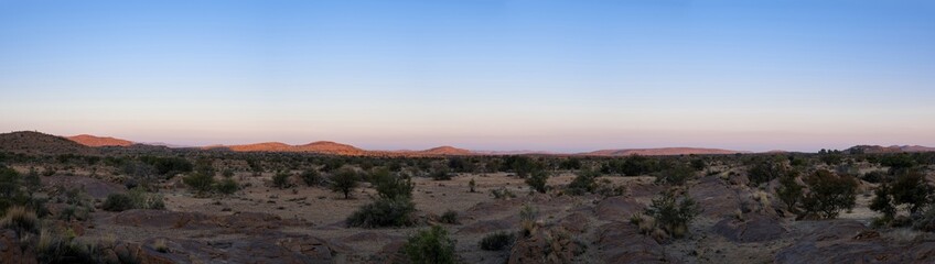 Panoramic across the Namib desert, Namibia