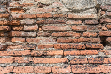Old brick wall plaster