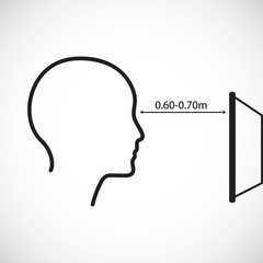 Rules of landing at the computer. At wat distance should the eyes from the screeh.