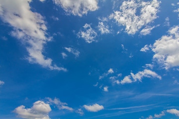 White clouds floating in the sky