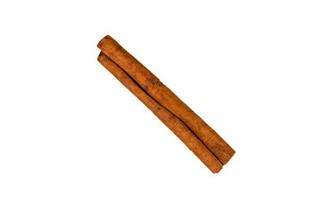 Brown cinnamon stick isolated on a white background