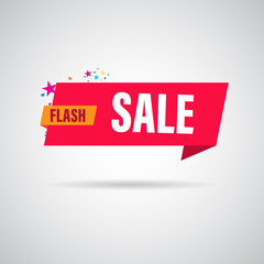 modern design origami ribbon element banner for business