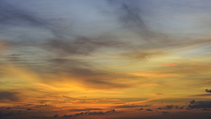 Fototapeta premium Blue sky in sunset (dramatic), beautiful in natural