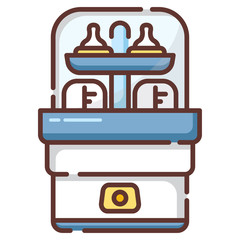 Steam sterilizer LineColor illustration