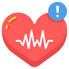High heart rate flat illustration