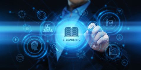 E-learning Education Internet Technology Webinar Online Courses concept