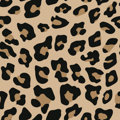 Nahtloses Muster des Leoparden. Tierdruck. Vektor-Hintergrund.