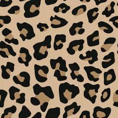 Abwaschbare Fototapete Mädchenzimmer Nahtloses Muster des Leoparden. Tierdruck. Vektor-Hintergrund.