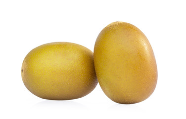 Golden kiwi fruit isolated on white background