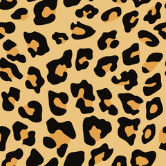 Leopard seamless pattern. Animal print. Vector background.