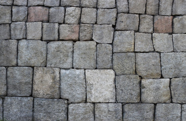 ancient wall of stones close-up, texture, background