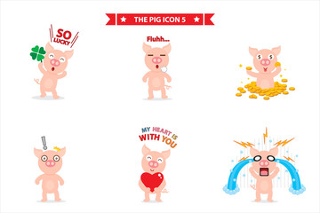 Pig Sticker Icon