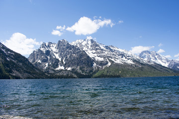 Jenny lake and a mountain