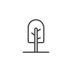 Garden Tree outline icon. linear style sign for mobile concept and web design. Tree simple line vector icon. Symbol, logo illustration. Pixel perfect vector graphics