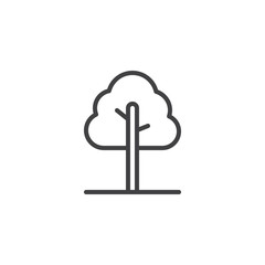 Maple tree outline icon. linear style sign for mobile concept and web design. Garden tree simple line vector icon. Symbol, logo illustration. Pixel perfect vector graphics