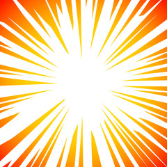 Sun Rays or Explosion Comic Retro vector radial boom. Sun burst frame design