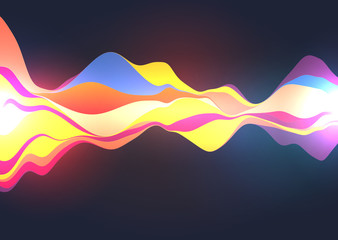Abstract technology background waves. Dynamic flow effect design motion vector wallpaper