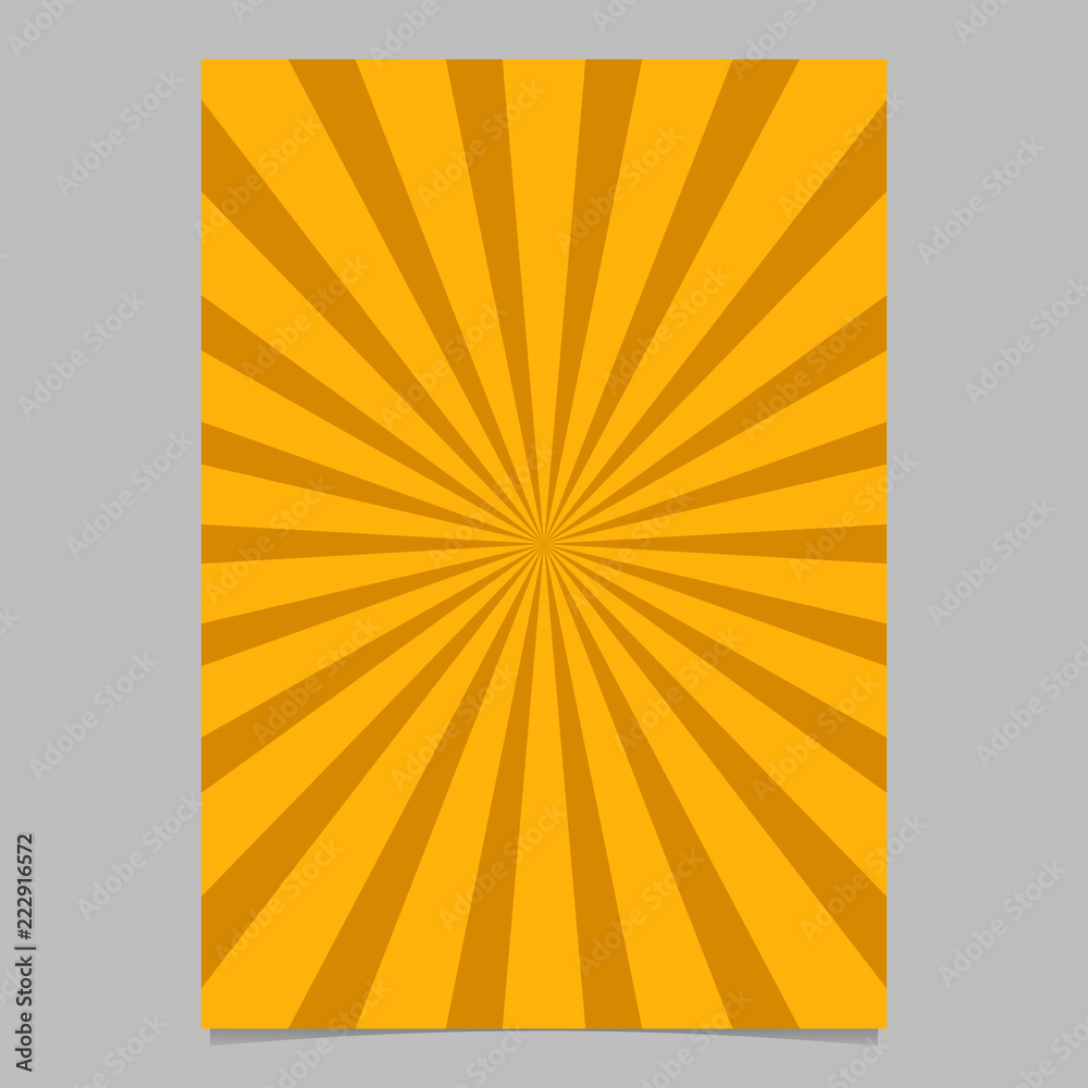 Poster abstract dynamic burst card template - vector document background graphic with striped rays