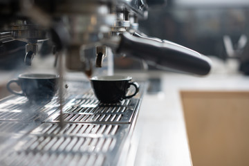 coffee machine in a bar close up.