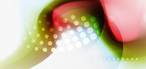 Color flowing wave, trendy liquid design template