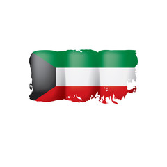 Kuwait flag, vector illustration on a white background.