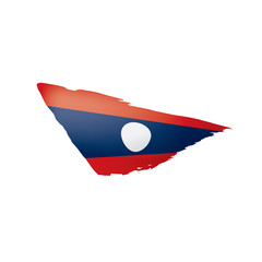 Laos flag, vector illustration on a white background.