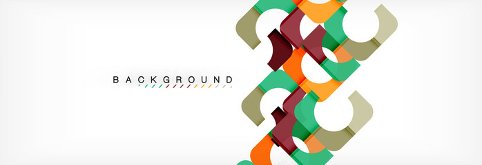 Geometric squares abstract banner. Vector illustration for business brochure or flyer, presentation and web design layout