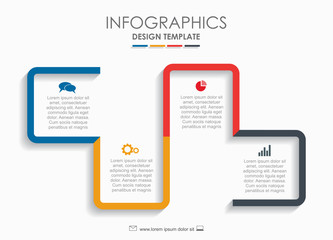 Fototapeta premium Infographic design template with place for your text. Vector illustration.